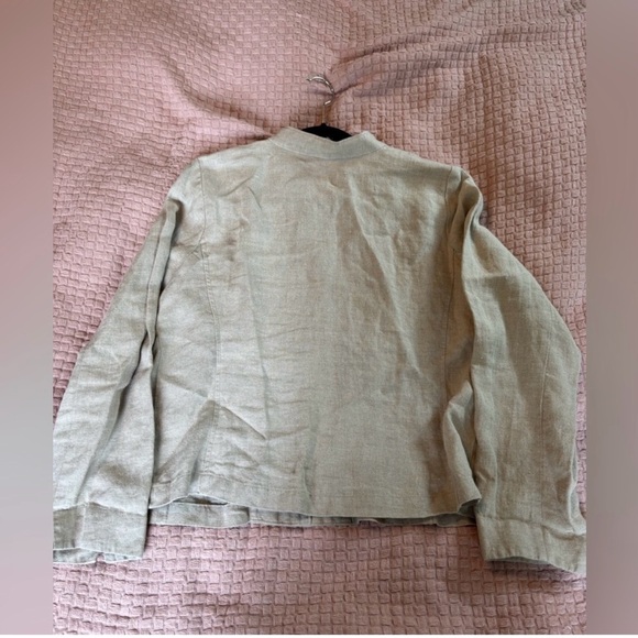 Eileen Fisher 100% Irish Linen Minimalist
Button Up Blazer Women's Sz PL - Picture 6 of 6